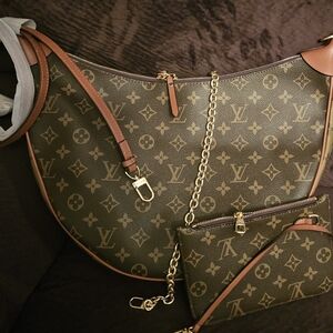 Elegant Designer Monogram Crossbody Bag Set